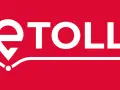 Logo e-TOLL na czerwonym tle.