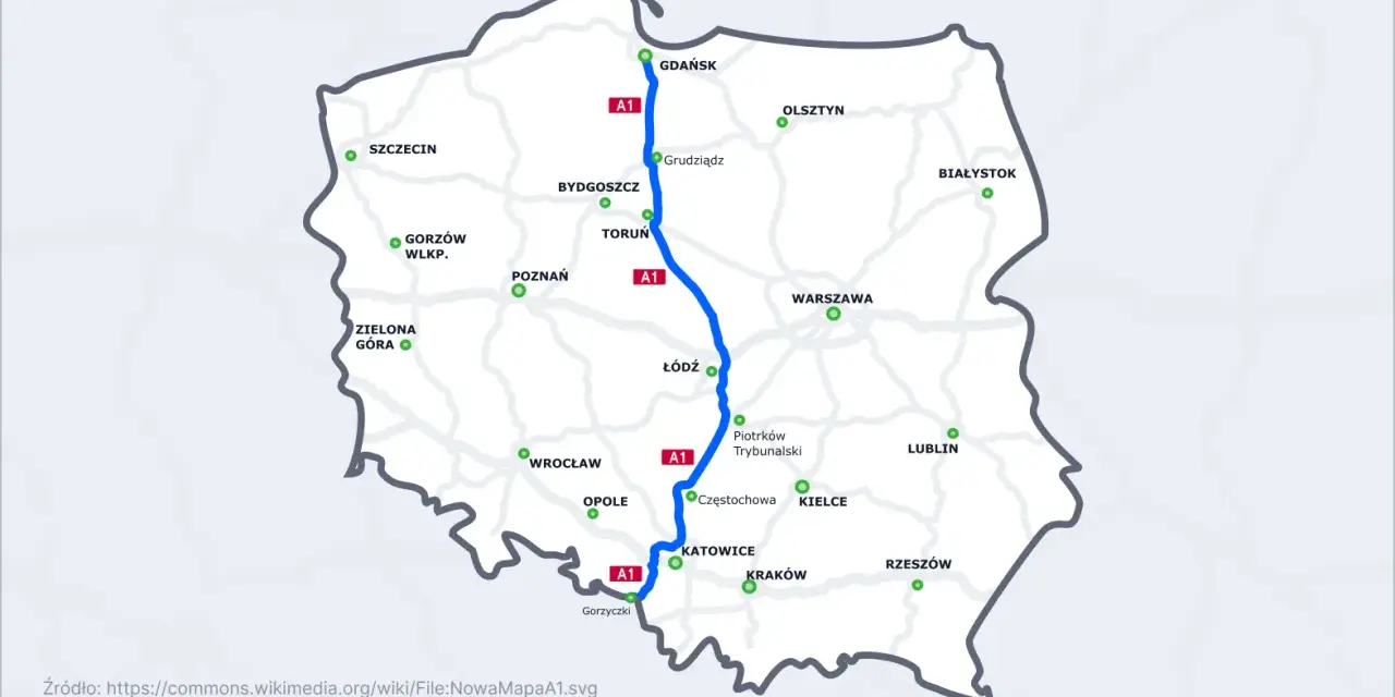 Autostrada A1: Długość, przebieg, opłaty i czas przejazdu [2024]