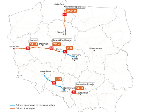 Autostrada A1: Które odcinki są płatne? Sprawdź przed podróżą!