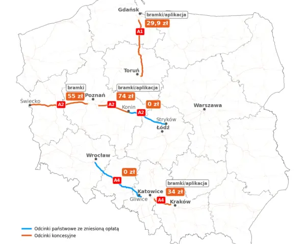 Płatności za autostrady w Polsce: e-TOLL, bramki, aplikacje przewodnik